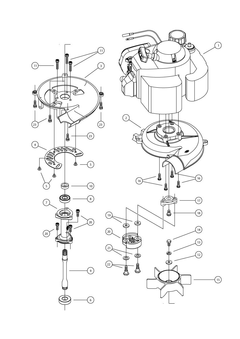 EazyCut 400 Engine & Fan