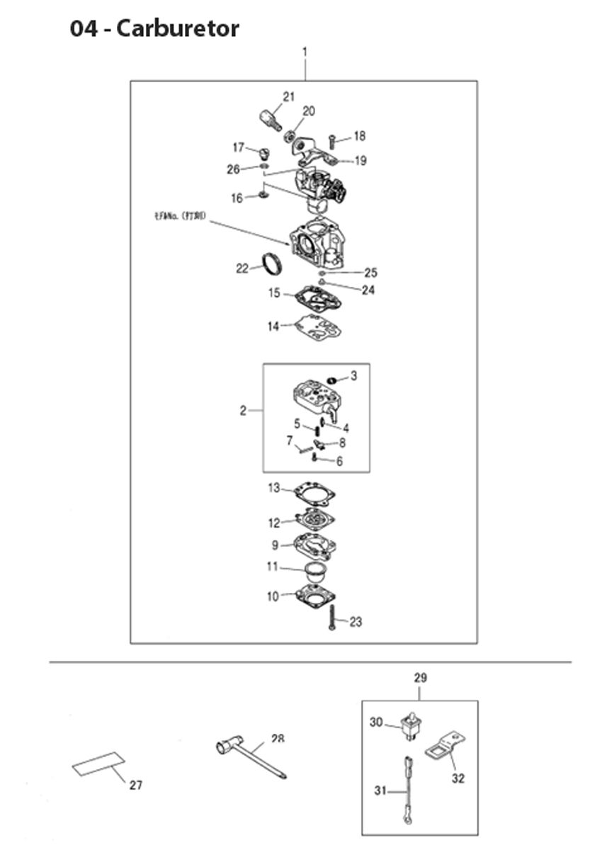 Carburator trimming engine